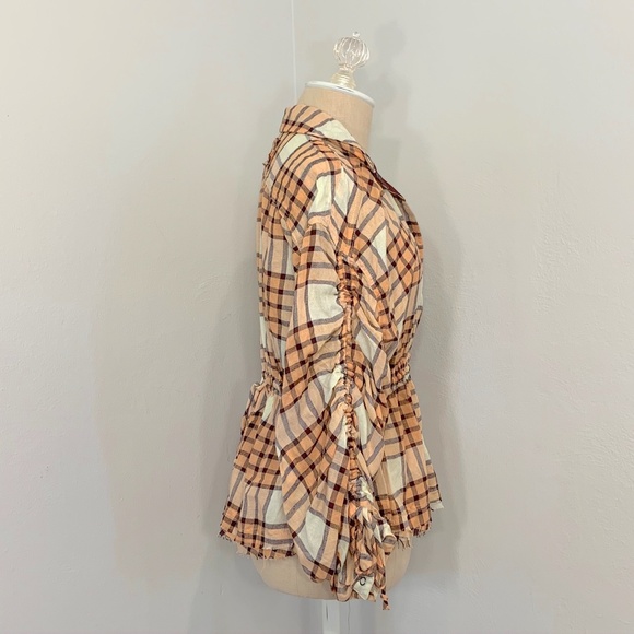 NWT Free People Pacific Dawn Plaid Top - Picture 10 of 10